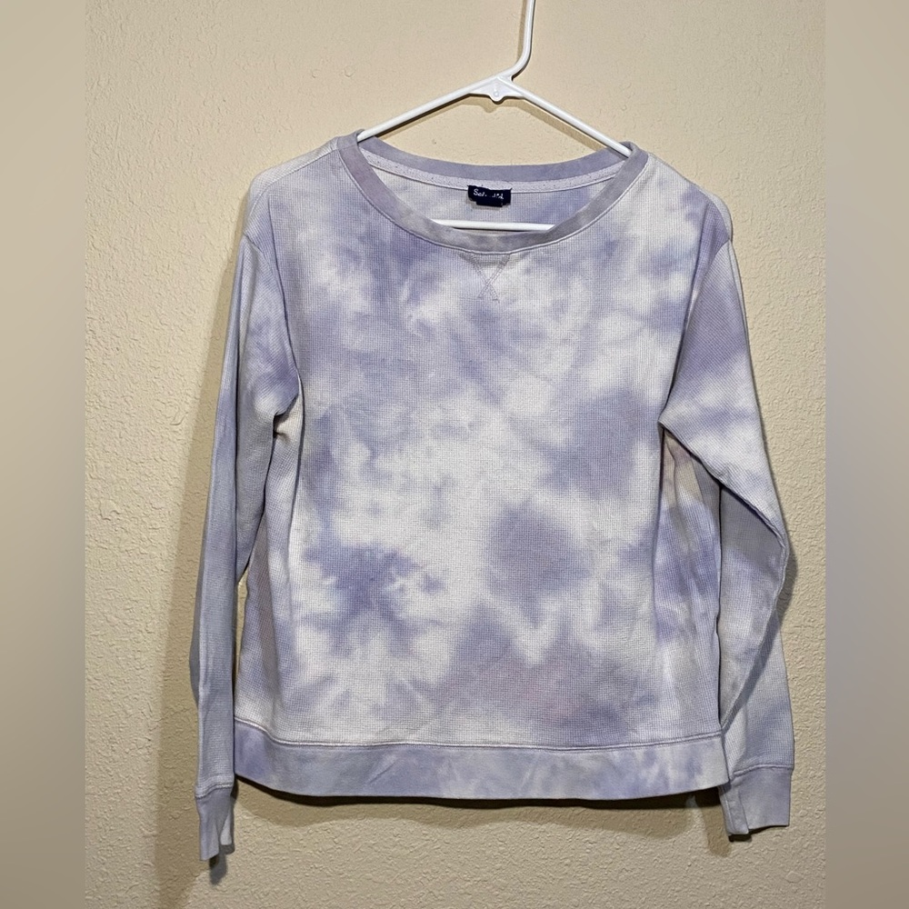 Purple Tie Dye Long Sleeve Top